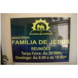 placa em acrílico transparente Iracema